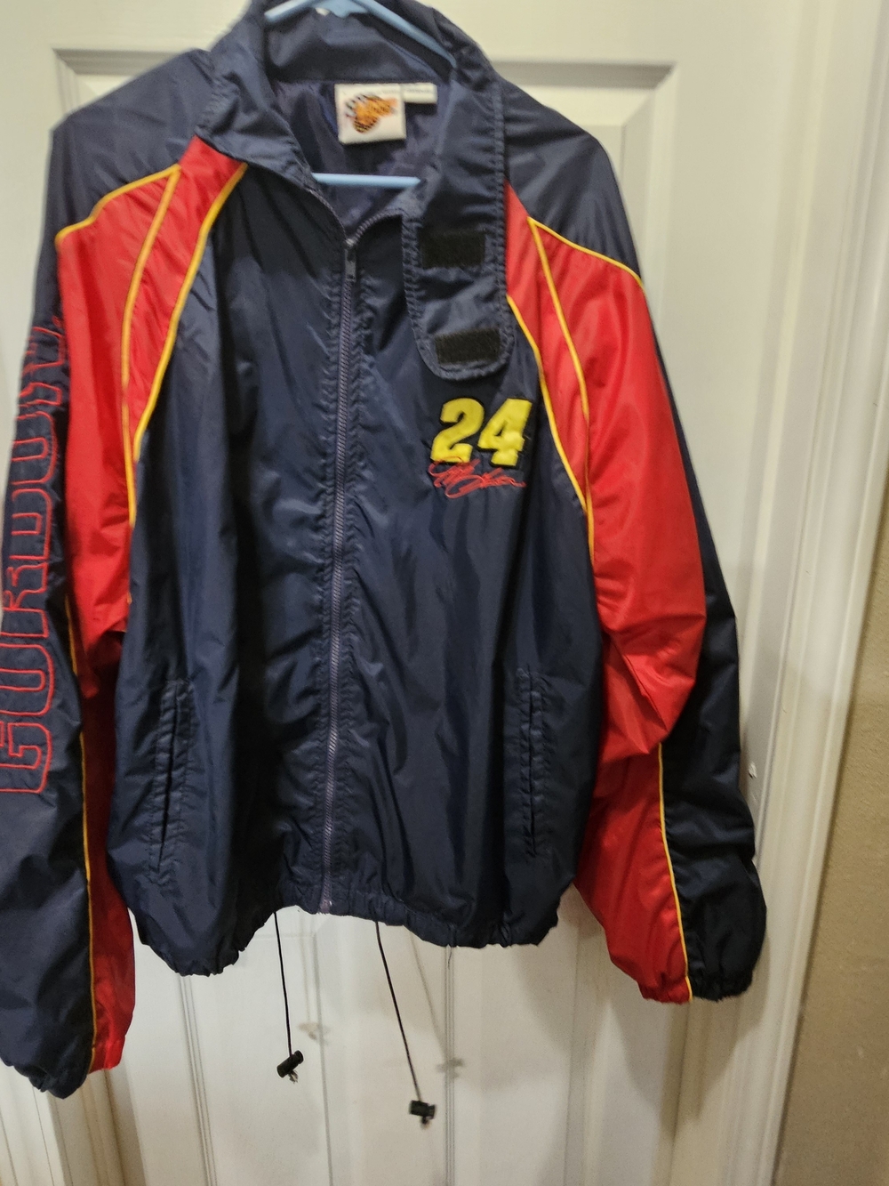 Navy and Red Racing Windbreaker Jacket with 24 Patch Jeff Gordon Vintage